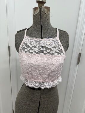 Light Pink Lace Crop Bralette